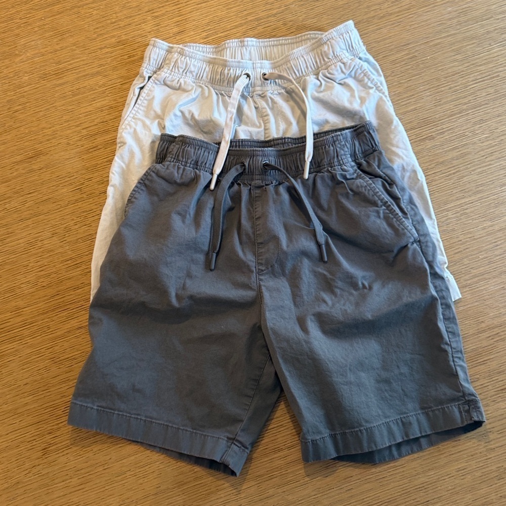 Crewcuts Pull-On Shorts 2 pk - Size Y 12 - Gray and Khaki